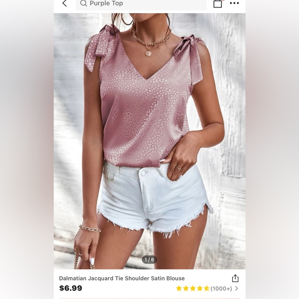Purple Satin Blouse